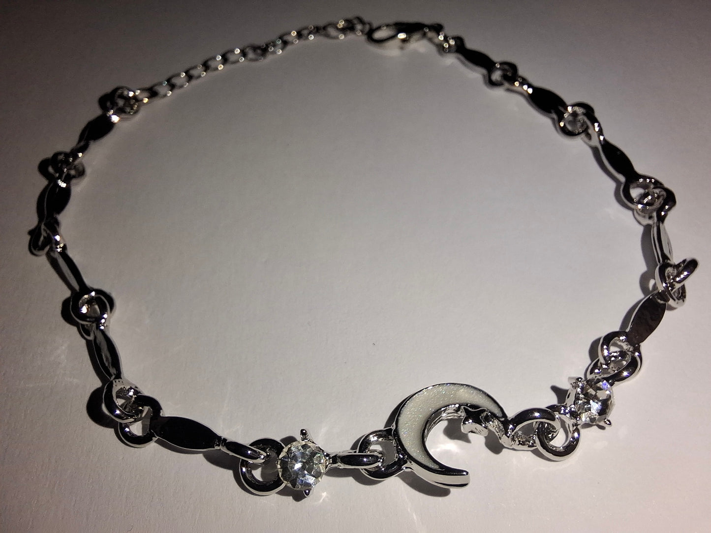 ✨ Silber Armband Damen mit Mond & Zirkonia – Filigranes Armkettchen für Frauen | Geschenkidee